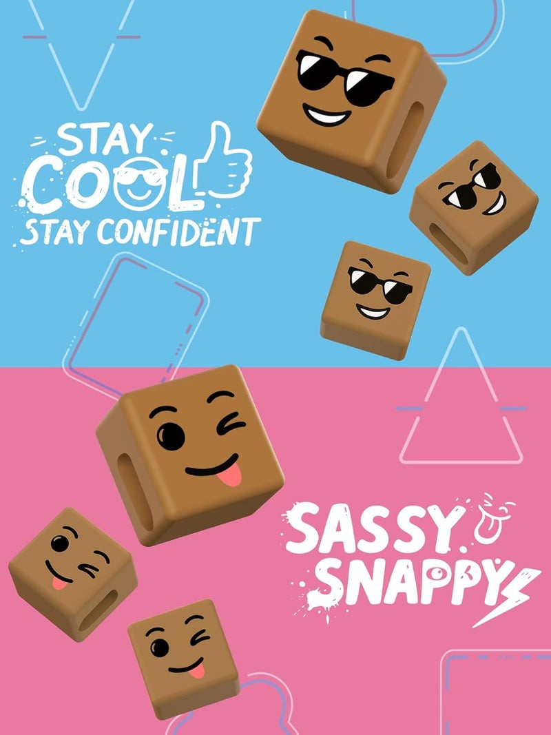 CALDEVER Valentines Day Gifts for Teens Boys Kids Cell Phone Holder: OK Sign Phone Stand for Desk with Mood Cube Funny Mens Gifts for Son Men Girls Women Adults Teenage Husband Cool Gadgets Ideas Easer Gift - Image 5